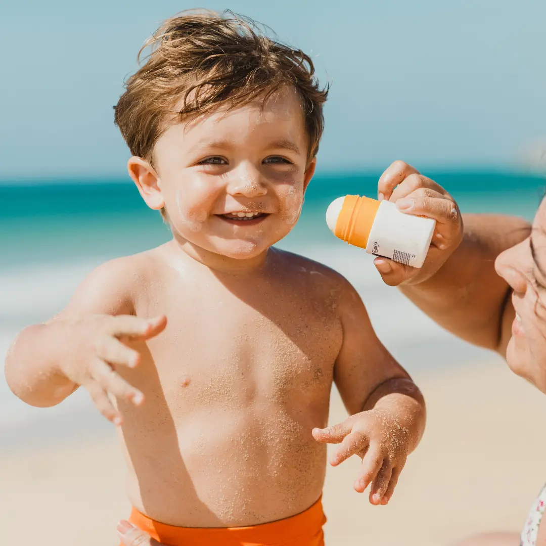 Protector solar en niños